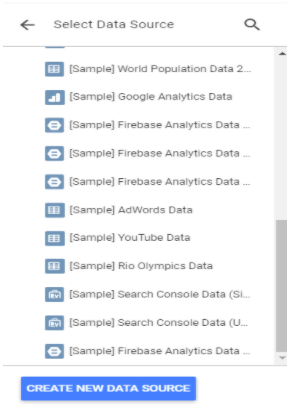 Google Data Studio Database integrations