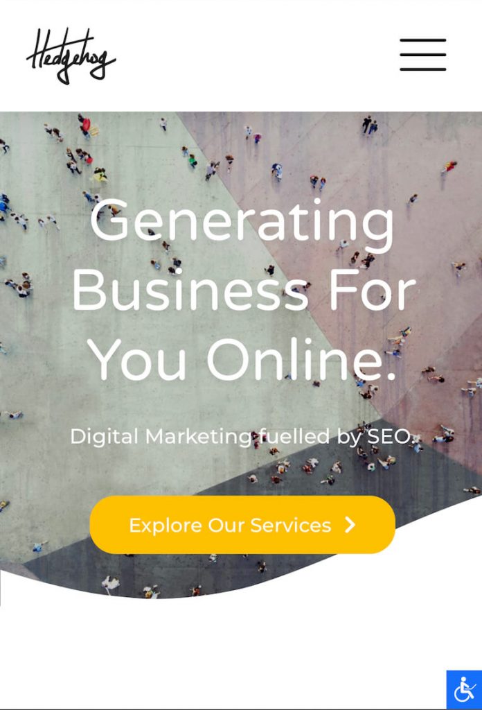 View of hedgehogdigital.co.uk on mobile