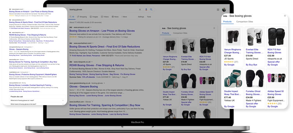 google search boxing gloves